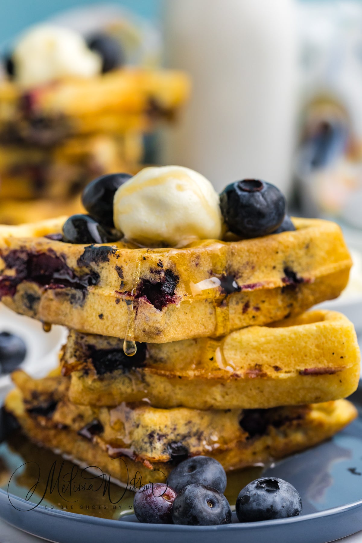 Blueberry Cornbread Waffle