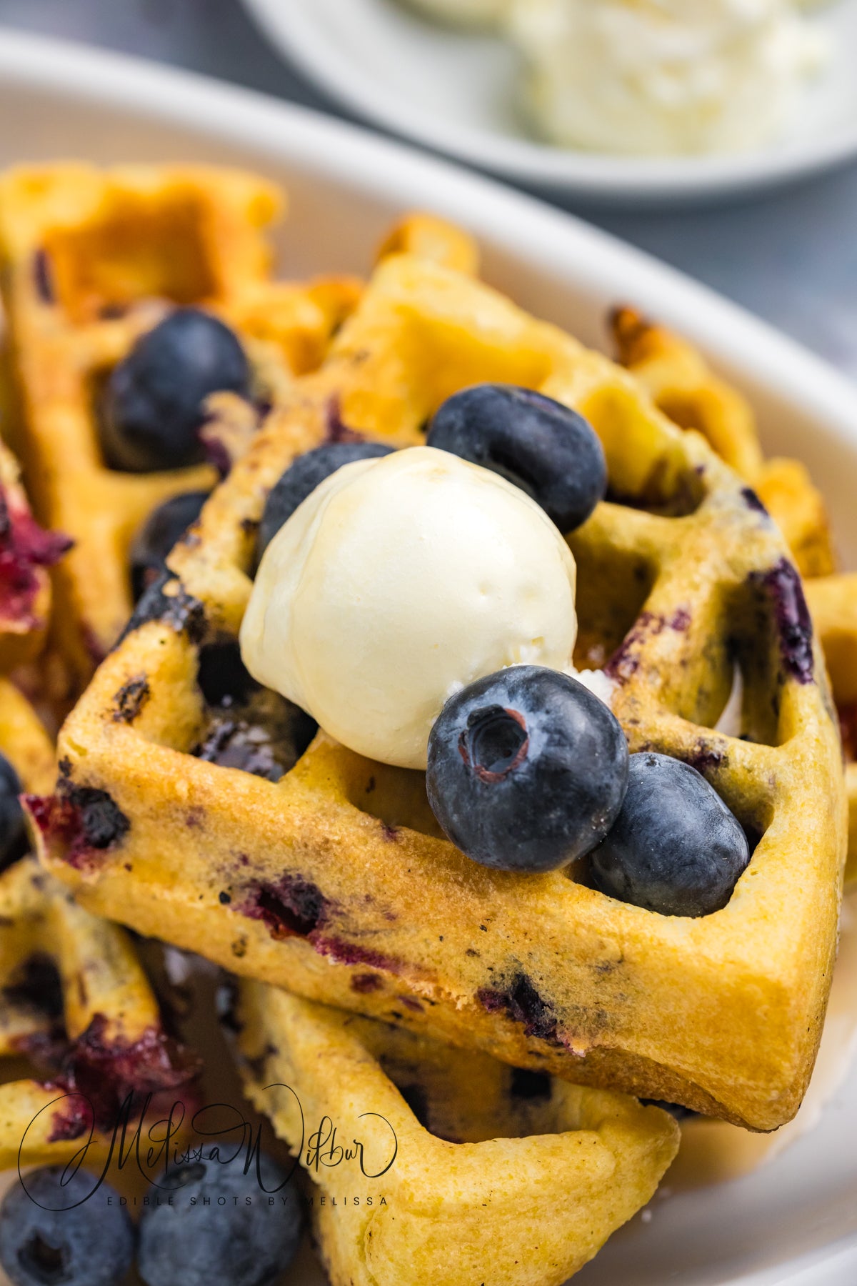 Blueberry Cornbread Waffle