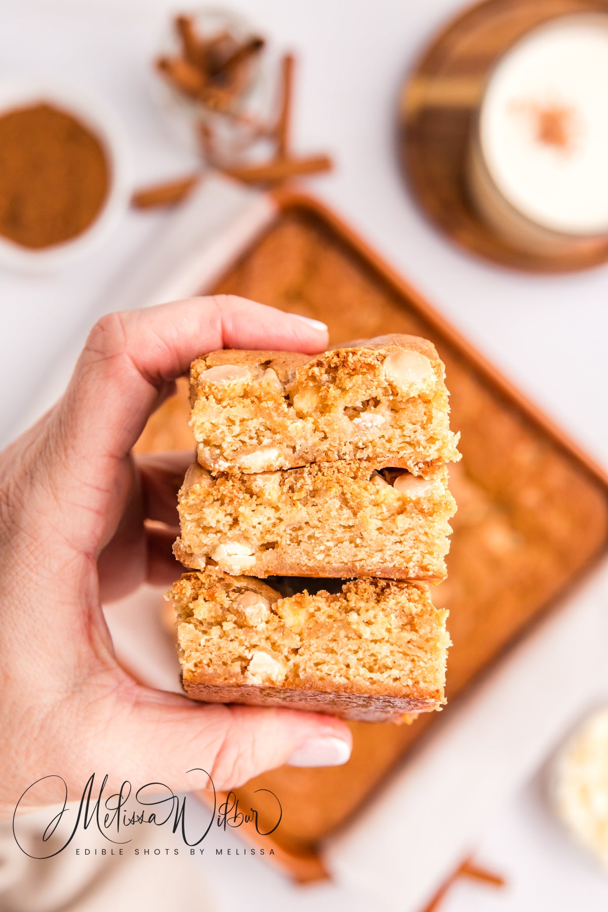 *Eggnog Blondies